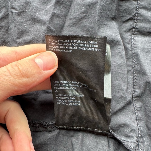 Club Monaco Cotton Smocked Bodice Maxi Dress Navy Size M - Picture 7 of 9